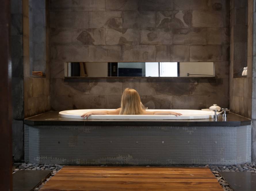 Underfloor heating installed beneath bathroom tiles