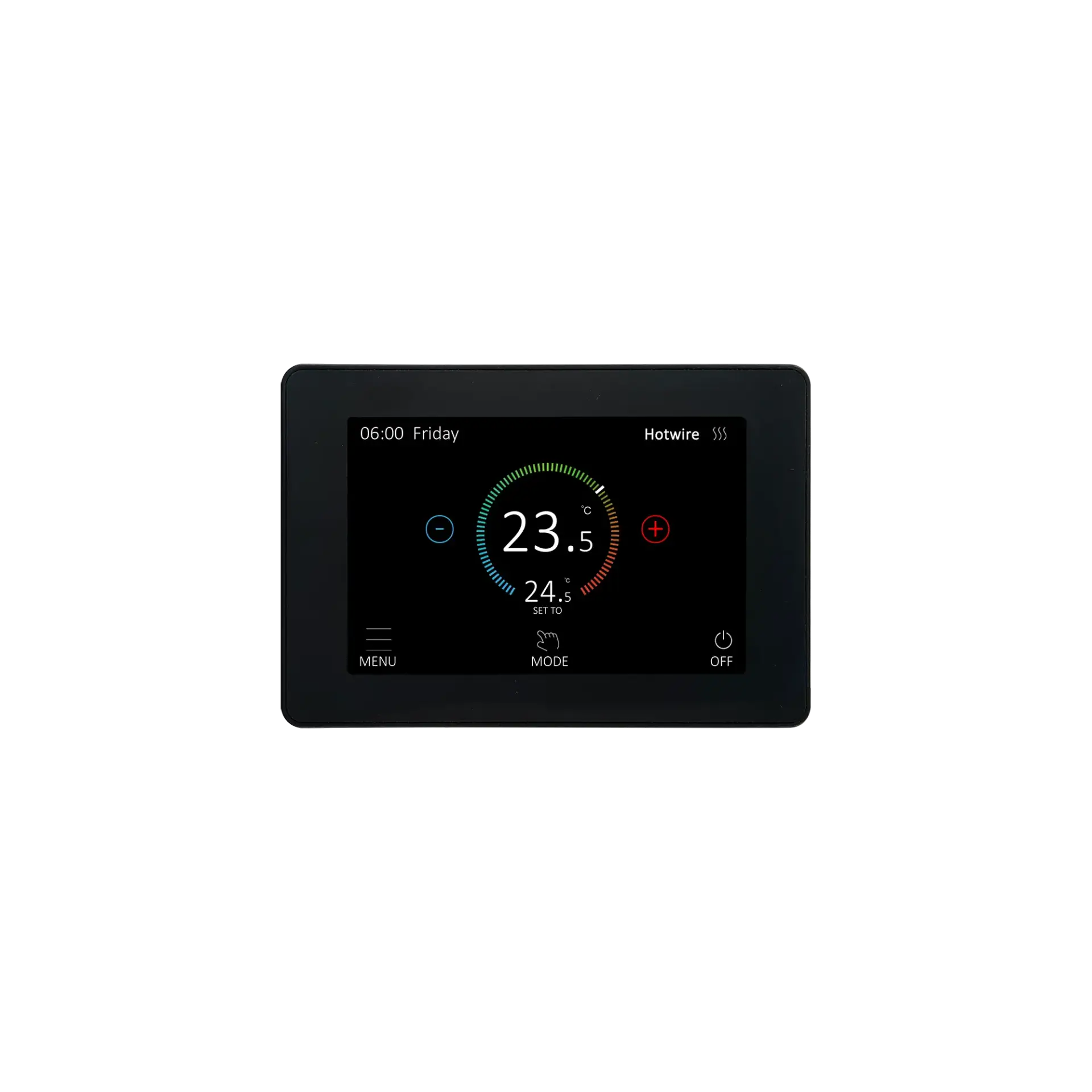 HWTS1 Hotwire Floor Heating Thermostat Black Horizontal copy