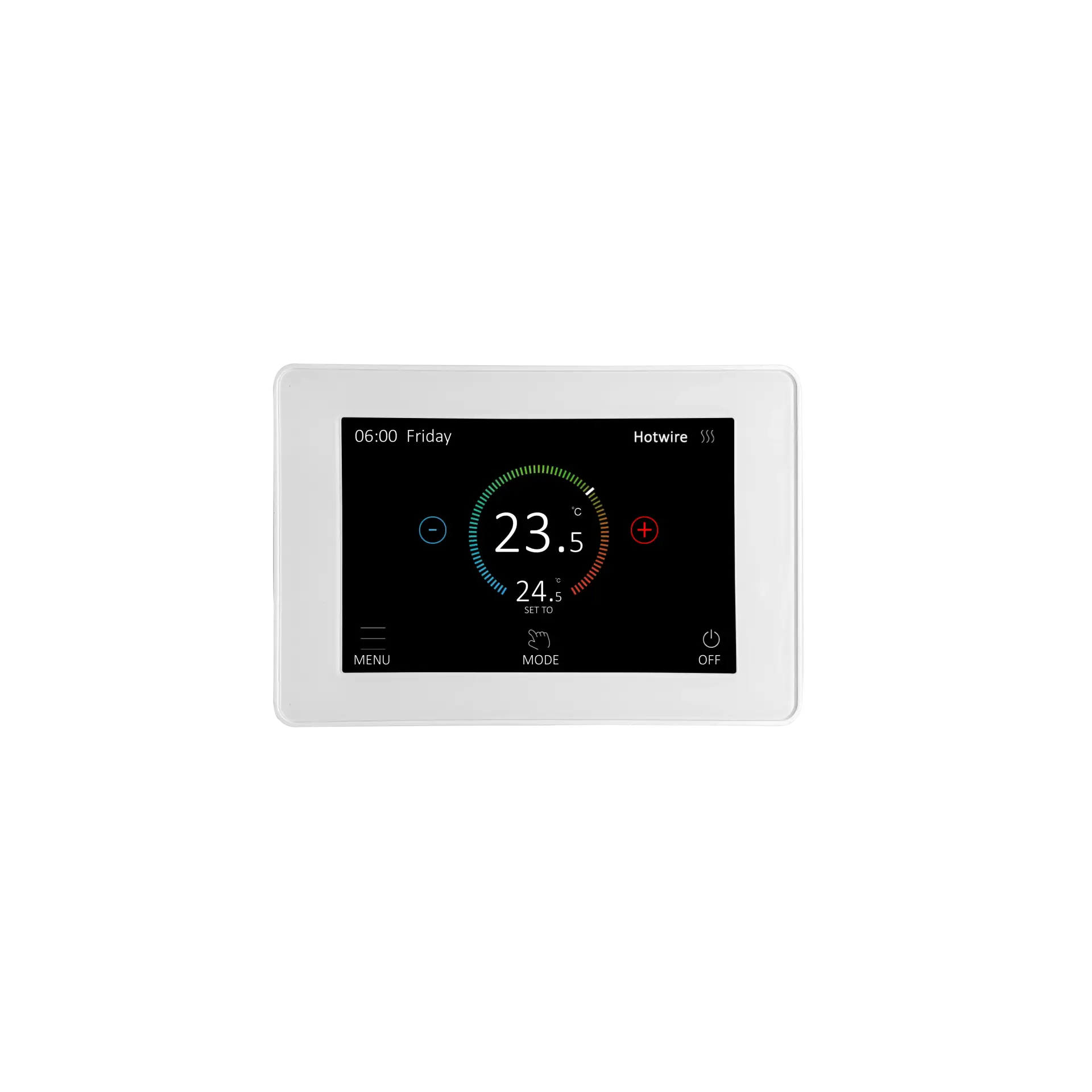 HWTS1 Hotwire Floor Heating Thermostat White Horizontal copy